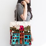 - Canta-70-1 - Realhomes Ev Motifli Dijital Baskılı Kumaş Plaj Çantası Realhomes