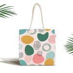 - Canta-7023 - Realhomes Sanatsal Modern Tasarımlı Dijital Baskılı Kumaş Plaj Çantası Realhomes