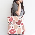 Renkli Bohem Motifli Dijital Baskılı Kumaş Plaj Çantası Realhomes