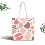 Renkli Bohem Motifli Dijital Baskılı Kumaş Plaj Çantası Realhomes