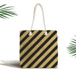 - Canta-7118 - Realhomes Siyah Zeminde Happy Birthday Gold Yazılı Dijital Baskılı Kumaş Plaj Çantası Realhomes