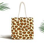 - Canta-7604 - Realhomes Renkli Zemin Üzerinde Geometrik Çizim Dijital Baskılı Kumaş Plaj Çantası Realhomes