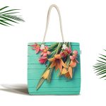 - Canta-768 - Realhomes Çiçek Temalı Dijital Baskılı Kumaş Plaj Çantası Realhomes