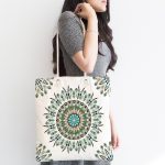 - Canta-773-1 - Realhomes Modern Damask Desenli Dijital Baskılı Kumaş Plaj Çantası Realhomes