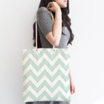 - Canta-793-1 - Realhomes Modern Zikzak Dijital Baskılı Kumaş Plaj Çantası Realhomes