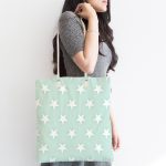 Yıldız Desen Dijital Baskılı Kumaş Plaj Çantası Realhomes