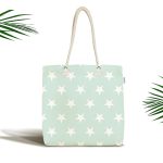Yıldız Desen Dijital Baskılı Kumaş Plaj Çantası Realhomes