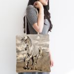 Modern At Desenli Dijital Baskılı Kumaş Plaj Çantası Realhomes