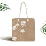 Rengarenk Zemin Üzerinde Beyaz Çiçek Desenli Dijital Baskılı Kumaş Plaj Çantası Realhomes