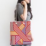 Sevgililer Günü Temalı Özel Tasarım Dijital Baskılı Kumaş Plaj Çantası Realhomes