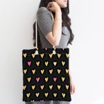 Sevgililer Günü Temalı Özel Tasarım Dijital Baskılı Kumaş Plaj Çantası Realhomes