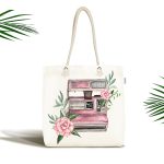 Sevgililer Günü Temalı Özel Tasarım Dijital Baskılı Kumaş Plaj Çantası Realhomes