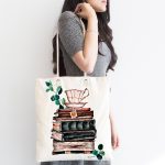 Sevgililer Günü Temalı Özel Tasarım Dijital Baskılı Kumaş Plaj Çantası Realhomes