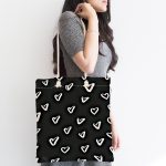 Sevgililer Günü Temalı Özel Tasarım Dijital Baskılı Kumaş Plaj Çantası Realhomes