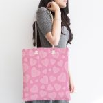 - Canta-9241-1 - Realhomes Sevgililer Günü Temalı Özel Tasarım Dijital Baskılı Kumaş Plaj Çantası Realhomes