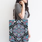 - Canta-991-1 - Realhomes Realhomes Etnik Kilim Desenli Dijital Baskılı Kumaş Plaj Çantası Realhomes