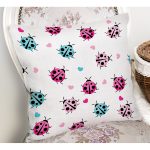 - Cute Ladybug Seamless Pattern Background Vector Illustration - Realhomes Realhomes Renkli Uğurböceği Motifli Özel Tasarım Dijital Baskılı Modern Yastık Kırlent Kılıfı Realhomes