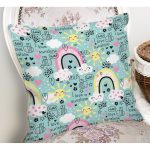 Realhomes Gökkuşağı Tasarımlı Dijital Baskılı Modern Yastık Kırlent Kılıfı Realhomes