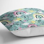 Realhomes Gökkuşağı Tasarımlı Dijital Baskılı Modern Yastık Kırlent Kılıfı Realhomes