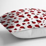 - Basic RGB - Realhomes Realhomes Uğurböceği Motifli Özel Tasarım Dijital Baskılı Modern Yastık Kırlent Kılıfı Realhomes