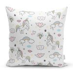 - Print - Realhomes Realhomes Unicorn At Tasarımlı Dijital Baskılı Modern Yastık Kırlent Kılıfı Realhomes