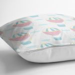 Realhomes Uçan Balon Motifli Özel Tasarım Dijital Baskılı Modern Yastık Kırlent Kılıfı Realhomes