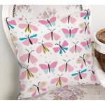 Realhomes Kelebek Çizimli Özel Tasarım Dijital Baskılı Modern Yastık Kırlent Kılıfı Realhomes