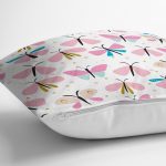 Realhomes Kelebek Çizimli Özel Tasarım Dijital Baskılı Modern Yastık Kırlent Kılıfı Realhomes