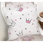 - merry christmas - Realhomes Realhomes Prenses Tacı Çizimli Özel Tasarım Dijital Baskılı Modern Yastık Kırlent Kılıfı Realhomes