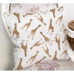 - Print - Realhomes Realhomes Zürafa Motifli Özel Tasarım Dijital Baskılı Modern Yastık Kırlent Kılıfı Realhomes