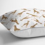 - Print - Realhomes Realhomes Zürafa Motifli Özel Tasarım Dijital Baskılı Modern Yastık Kırlent Kılıfı Realhomes