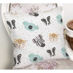 Realhomes Sevimli Hayvanlar Çizimli Özel Tasarım Dijital Baskılı Modern Yastık Kırlent Kılıfı Realhomes