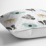 Realhomes Sevimli Hayvanlar Çizimli Özel Tasarım Dijital Baskılı Modern Yastık Kırlent Kılıfı Realhomes