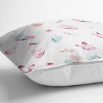 - Rh-K1042-2 - Realhomes Realhomes Kelebek Motifli Özel Tasarım Dijital Baskılı Modern Yastık Kırlent Kılıfı Realhomes