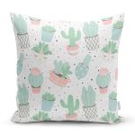 - Основные RGB - Realhomes Realhomes Küçük Kaktüs Motifli Özel Tasarım Dijital Baskılı Modern Yastık Kırlent Kılıfı Realhomes