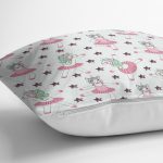 - Rh-K1049-2 - Realhomes Realhomes Dans Eden Unicorn Çizimli Özel Tasarım Dijital Baskılı Modern Yastık Kırlent Kılıfı Realhomes