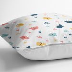 Realhomes Renkli Kelebekler Özel Tasarım Dijital Baskılı Modern Yastık Kırlent Kılıfı Realhomes