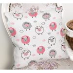 - Rh-K1052-1 - Realhomes Realhomes Mutlu Koyunlar Özel Tasarım Dijital Baskılı Modern Yastık Kırlent Kılıfı Realhomes