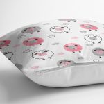 - Rh-K1052-2 - Realhomes Realhomes Mutlu Koyunlar Özel Tasarım Dijital Baskılı Modern Yastık Kırlent Kılıfı Realhomes