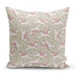 - Печать - Realhomes Realhomes Zıpzıp Tavşan Özel Tasarım Dijital Baskılı Modern Yastık Kırlent Kılıfı Realhomes