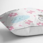 Realhomes Bisikletli Kedicik Özel Tasarım Dijital Baskılı Modern Yastık Kırlent Kılıfı Realhomes