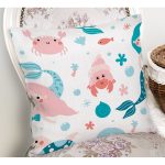 Realhomes Deniz Kızı Motifli Özel Tasarım Dijital Baskılı Modern Yastık Kırlent Kılıfı Realhomes