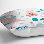 Realhomes Deniz Kızı Motifli Özel Tasarım Dijital Baskılı Modern Yastık Kırlent Kılıfı Realhomes