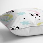 - Web - Realhomes  Realhomes Ay Üstünde Panda Tasarımlı Dijital Baskılı Modern Yastık Kırlent Kılıfı Realhomes