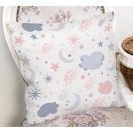 - star2 - Realhomes Realhomes Ay ve Bulut Tasarımlı Dijital Baskılı Modern Yastık Kırlent Kılıfı Realhomes