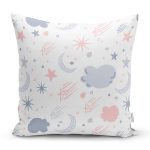 - star2 - Realhomes Realhomes Ay ve Bulut Tasarımlı Dijital Baskılı Modern Yastık Kırlent Kılıfı Realhomes