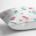 Realhomes Mavi Kaktüs Motifli Özel Tasarım Dijital Baskılı Modern Yastık Kırlent Kılıfı Realhomes