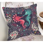 - Rh-K107-1 - Realhomes Denizatı Aşk Temalı Dijital Baskılı Dekoratif Modern Yastık Kırlent Kılıfı Realhomes