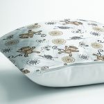 - Rh-K1070-2 - Realhomes Realhomes Zıpzıp Maymuncuk Özel Tasarım Dijital Baskılı Modern Yastık Kırlent Kılıfı Realhomes