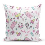 Realhomes Baby Motifli Özel Tasarım Dijital Baskılı Modern Yastık Kırlent Kılıfı Realhomes